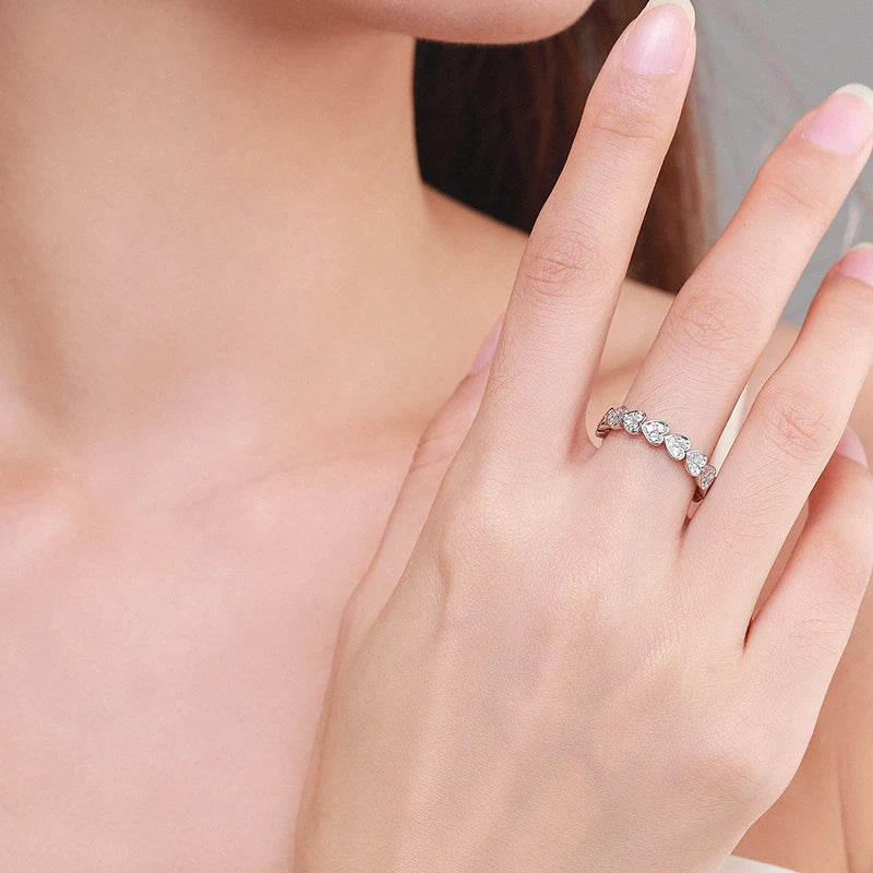 Dazzling CZ Love Heart Ring