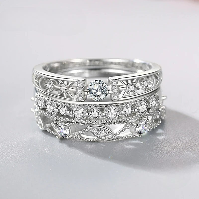 Glam Line CZ Ring