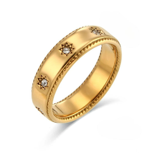 Stellar Sparkle Gold Band