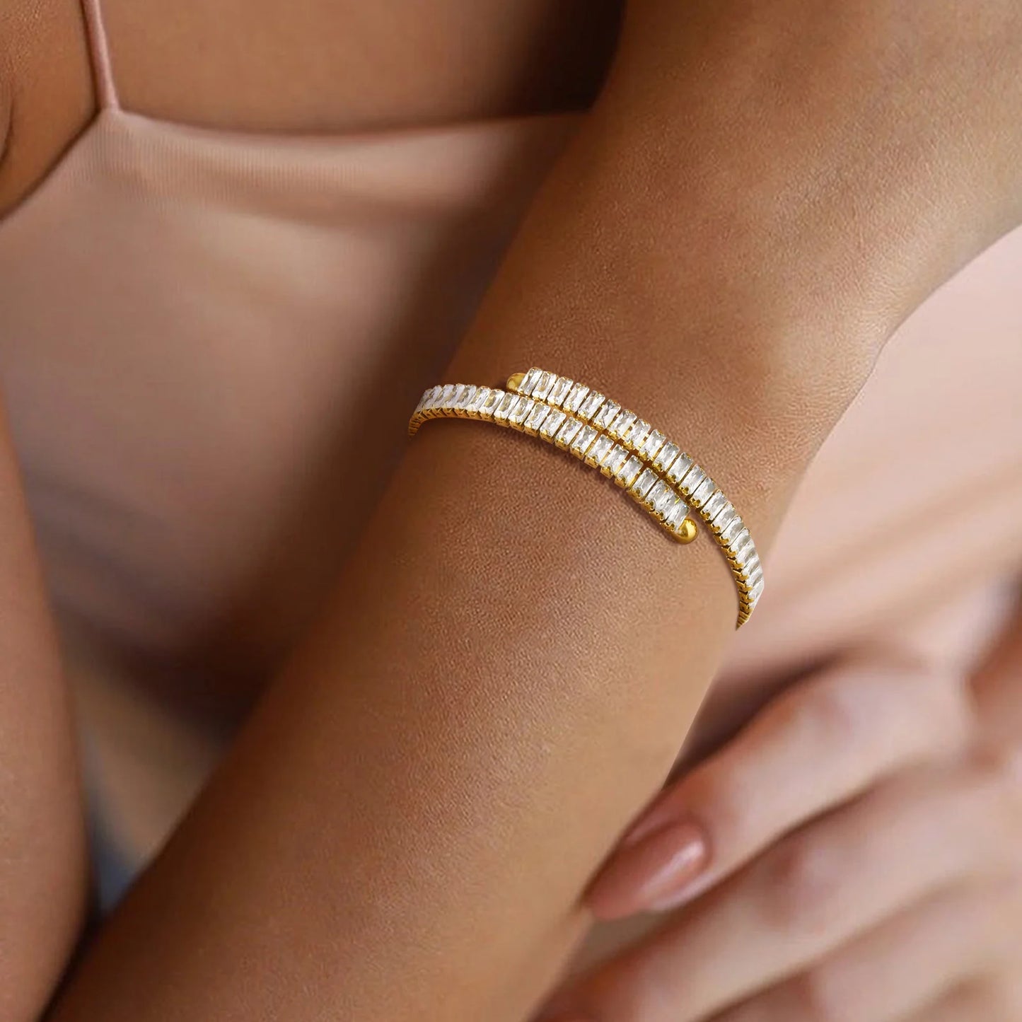 Glam Cuff Tennis Bracelet