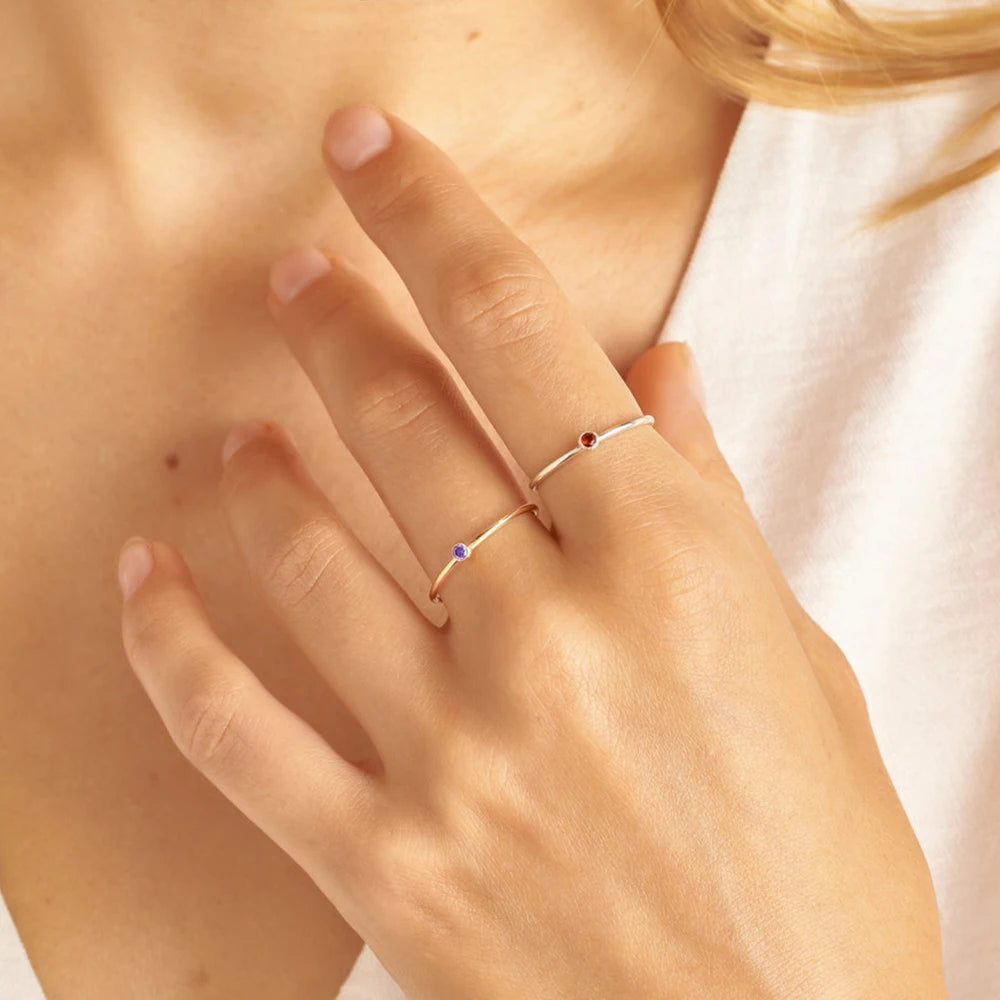 Dainty Birthstone Ring