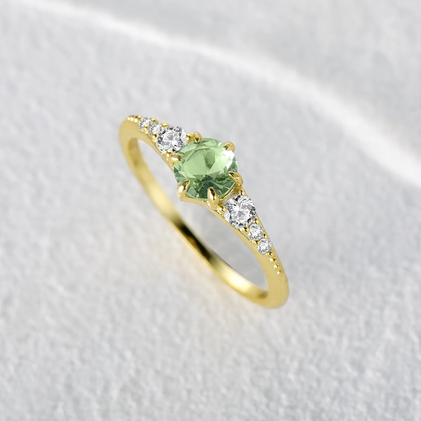 Green Zircon Ring