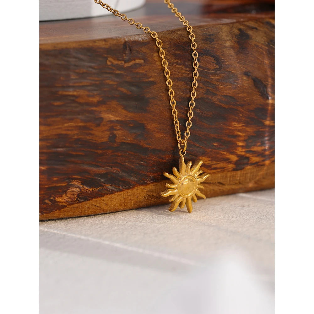 Radiant Sun Charm Necklace