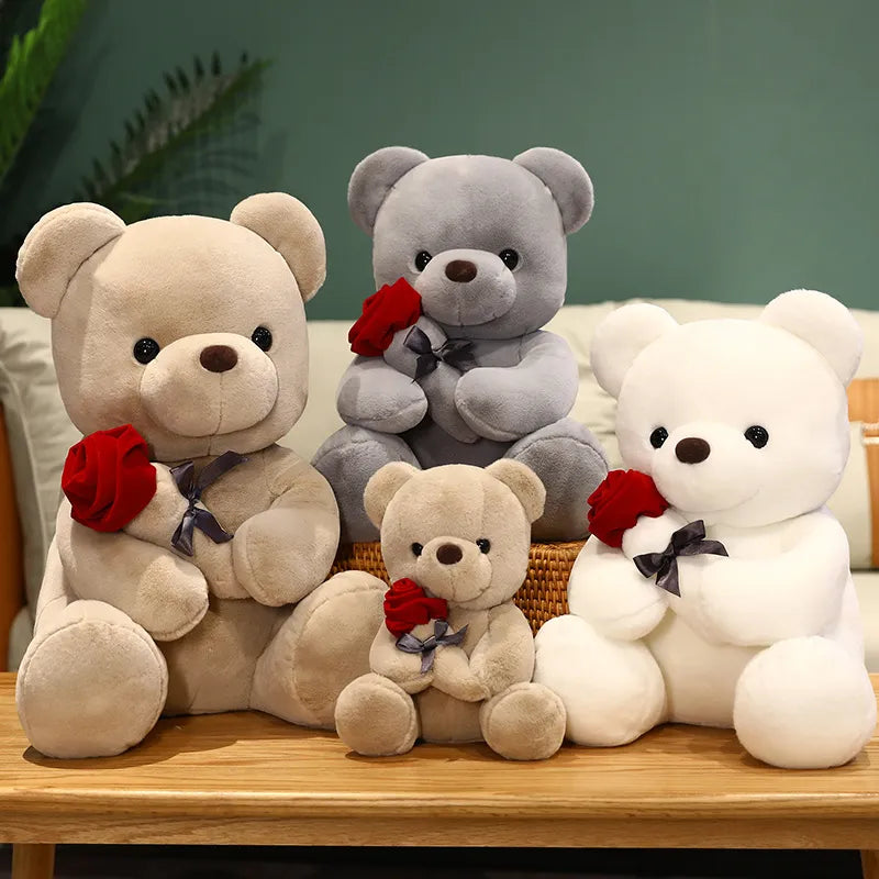 Kawaii Teddy Bear with Roses