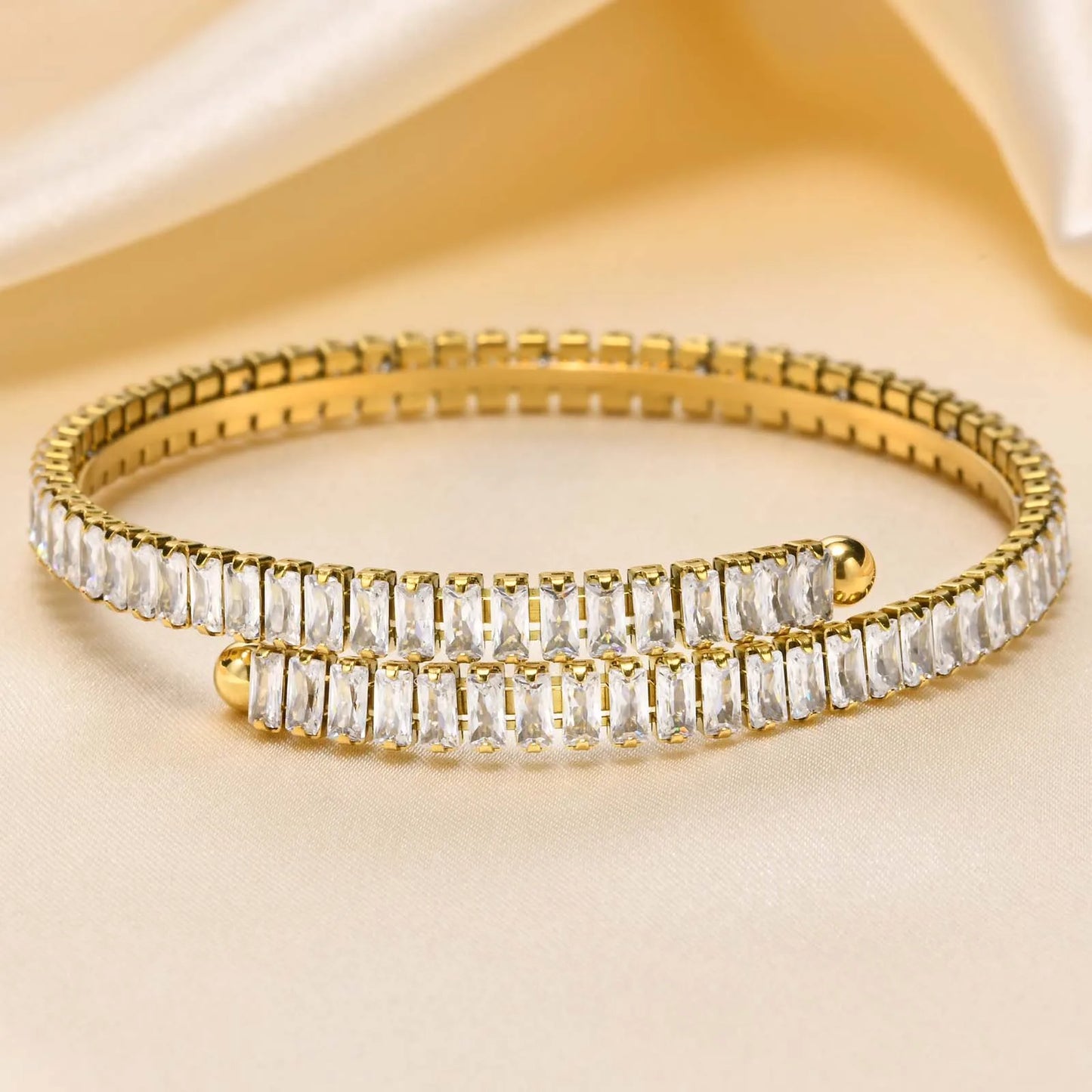 Glam Cuff Tennis Bracelet