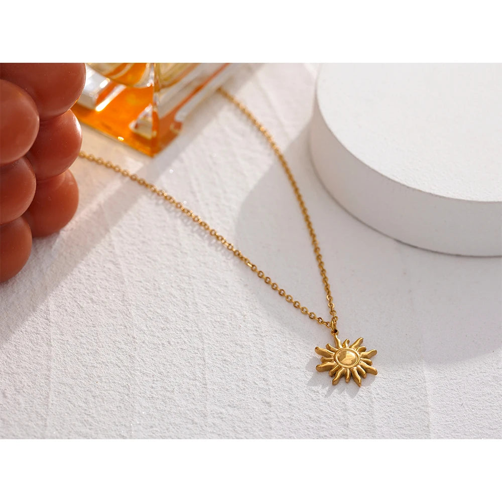 Radiant Sun Charm Necklace