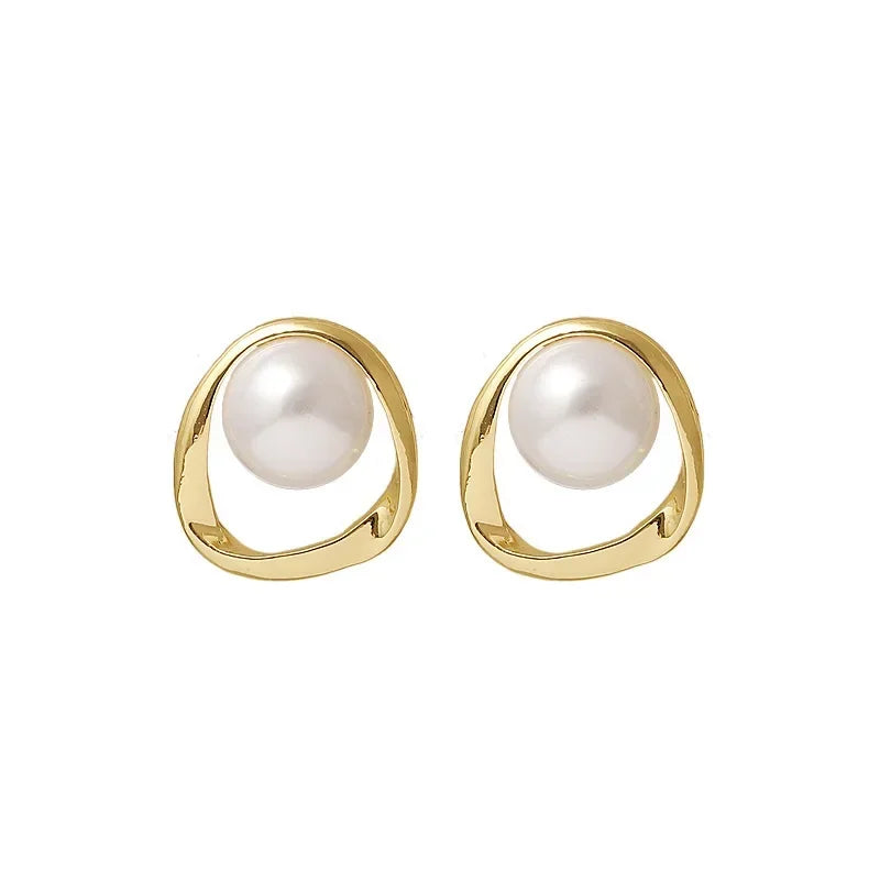 Delicate Irregular Pearl Studs