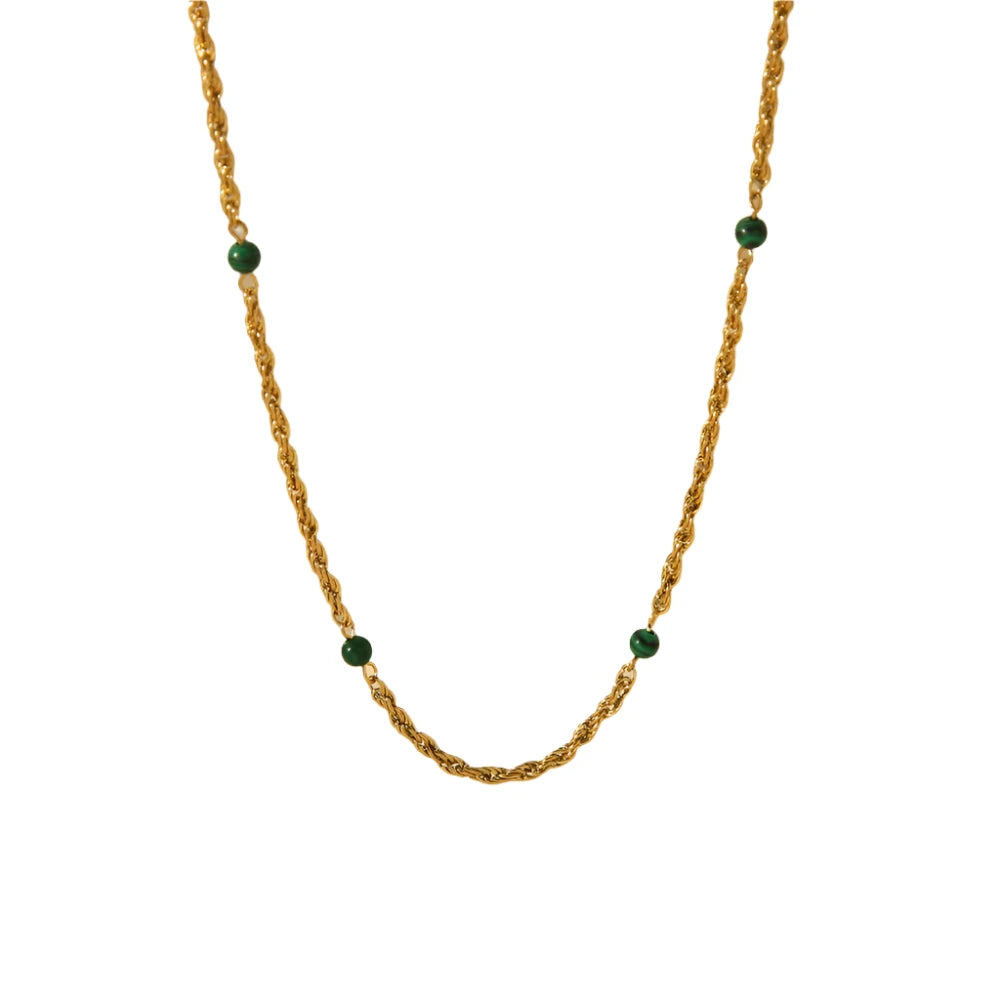 Twist & Glow Malachite Necklace