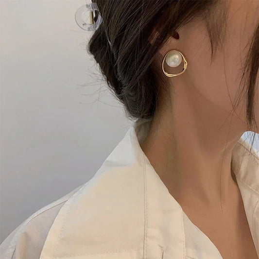 Delicate Irregular Pearl Studs