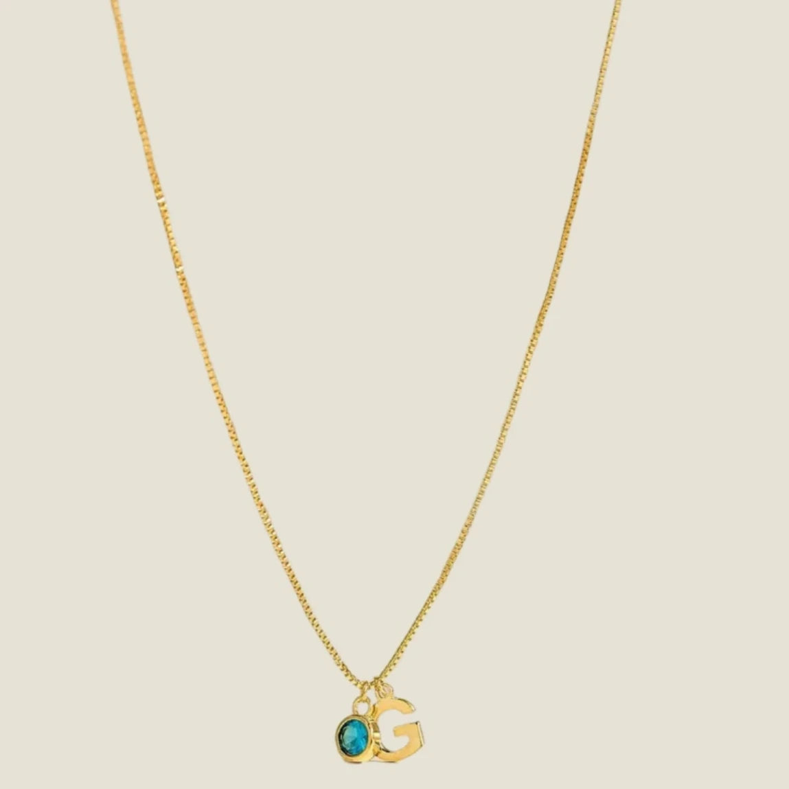 Soul Stone Initial Necklace