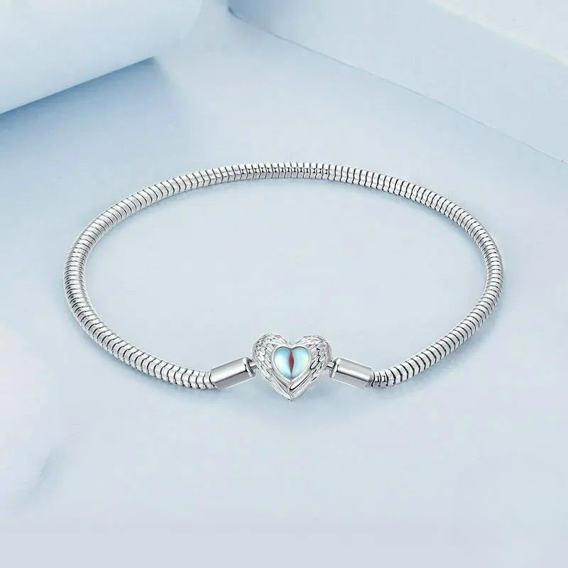 Sterling Silver Heart Charm Bracelet