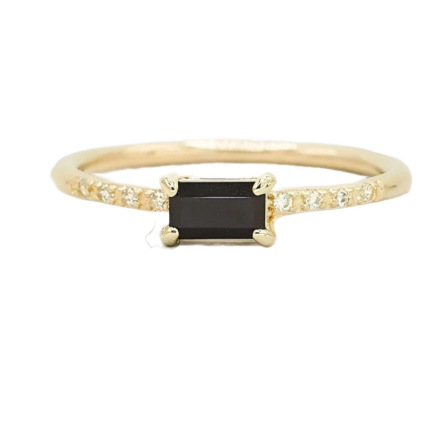 Square Black Diamond Ring