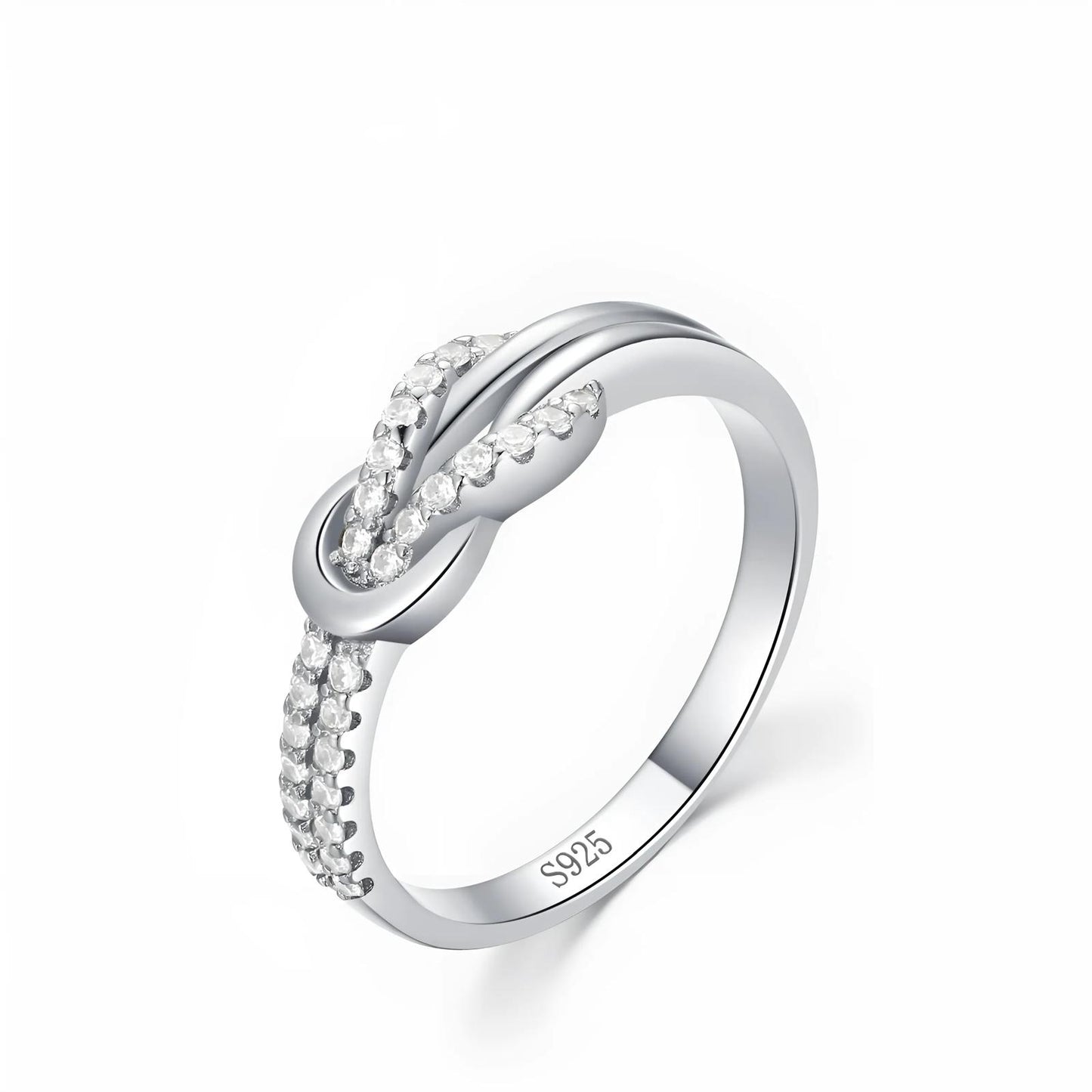 Clear CZ Double Knot Ring