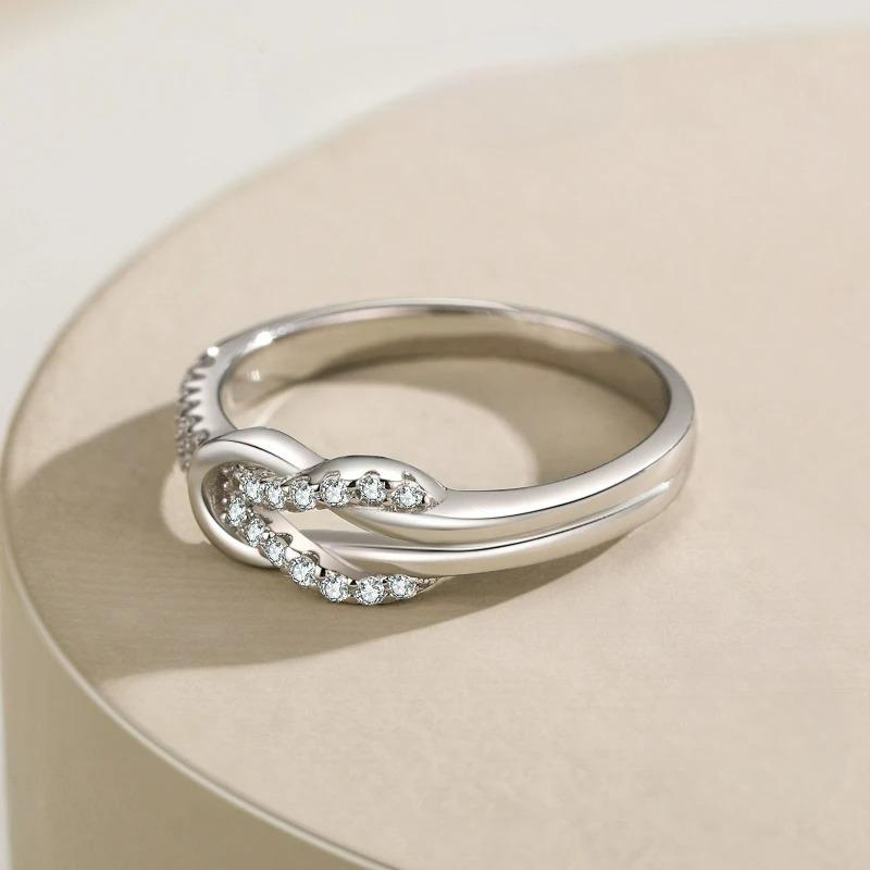 Clear CZ Double Knot Ring