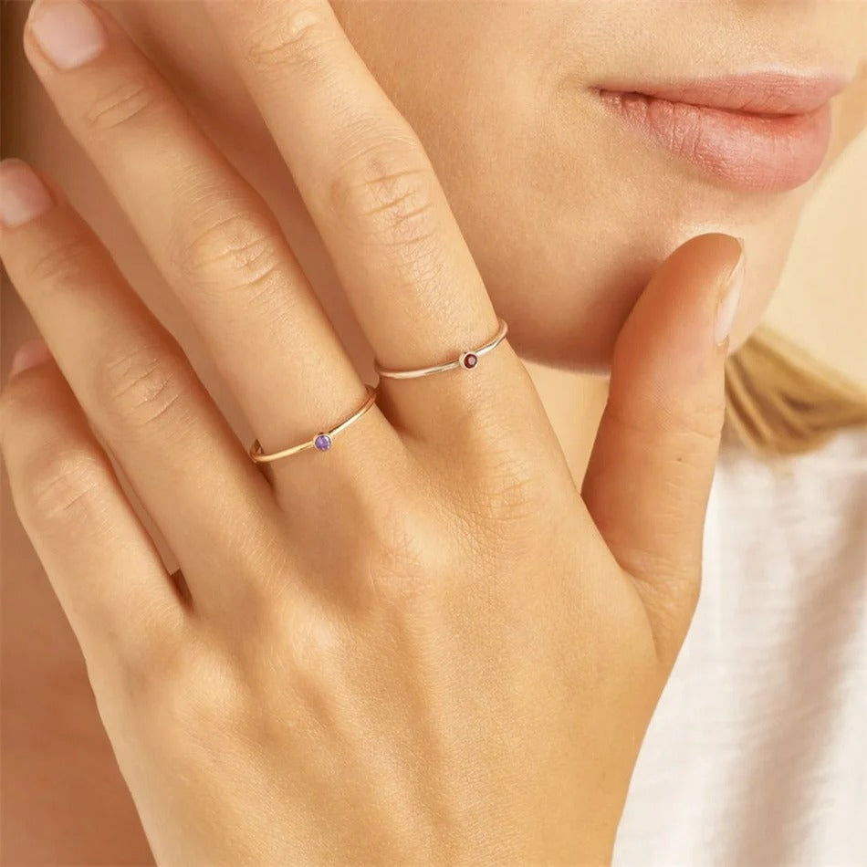 Dainty Birthstone Ring