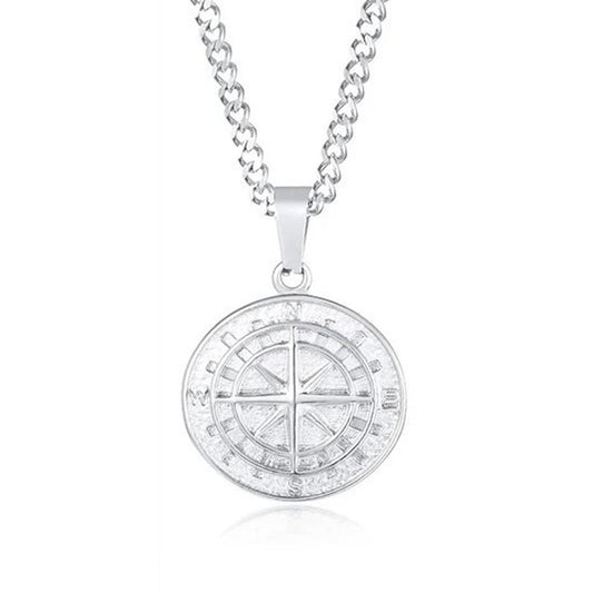 Sailing Travel Compass Pendant Chain Set